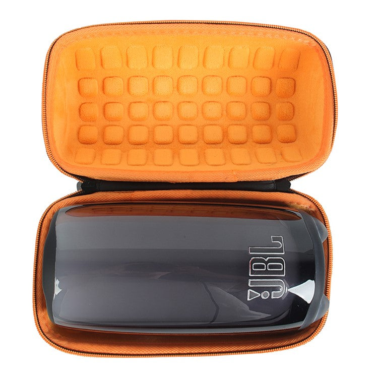 Hard EVA Shockproof Storage Box for JBL Pulse 5, Bluetooth Speaker Protective Cover Travel Carrying Bag - Black / Orange