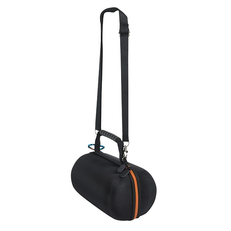 Hard EVA Shockproof Storage Box for JBL Pulse 5, Bluetooth Speaker Protective Cover Travel Carrying Bag - Black / Orange