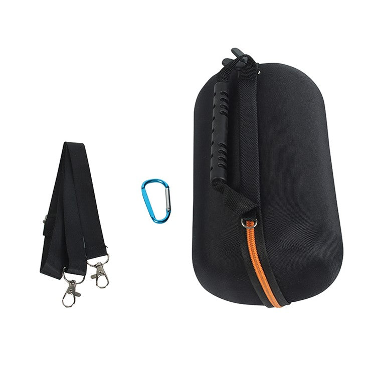 Hard EVA Shockproof Storage Box for JBL Pulse 5, Bluetooth Speaker Protective Cover Travel Carrying Bag - Black / Orange