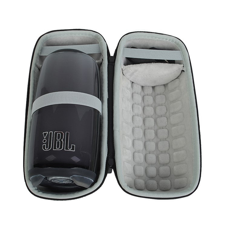 Portable Hard EVA Storage Case for JBL Pulse 5, Bluetooth Speaker Travel Carrying Bag with Shoulder Strap - Black  /  Grey