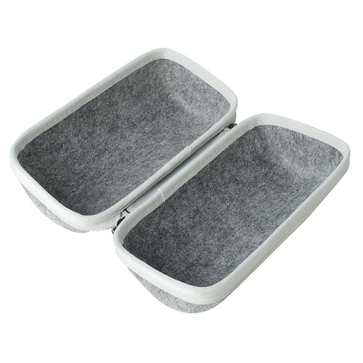 Felt Storage Bag for JBL Pulse 5 Bluetooth Speaker, Shockproof Zipper Carrying Case with Shoulder Strap and Carabiner - Grey