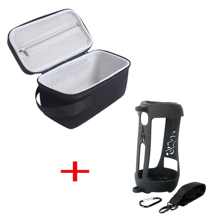 Storage Case Compatible with JBL Pulse 5 , Travel Carrying Storage Bag with Soft Silicone Sleeve Cover Pouch Holder - Black