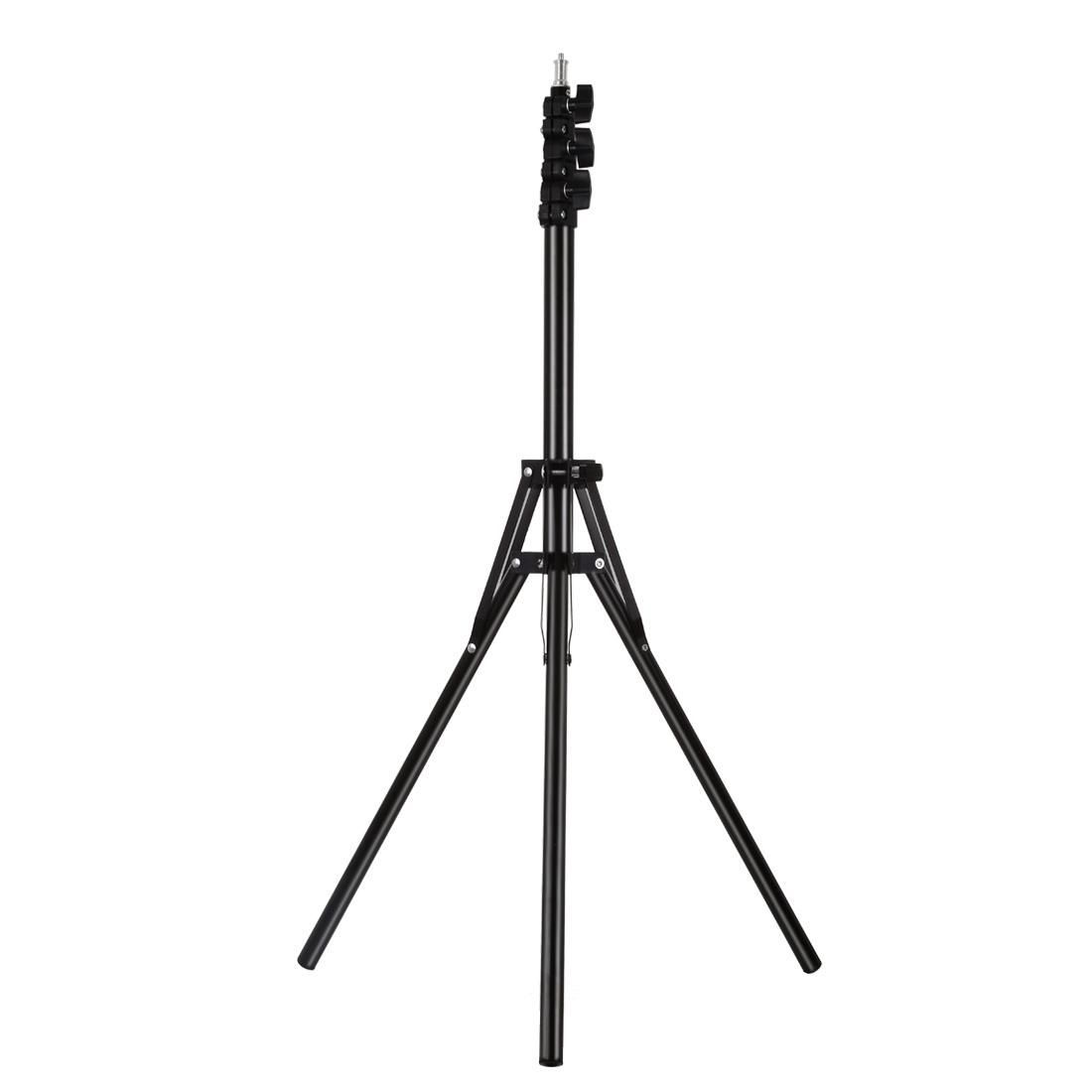 PULUZ Reverse Foldable 4 Sections 1.8m Height Tripod Mount Holder for Vlogging Video Light  Live Broadcast Kits (Black)