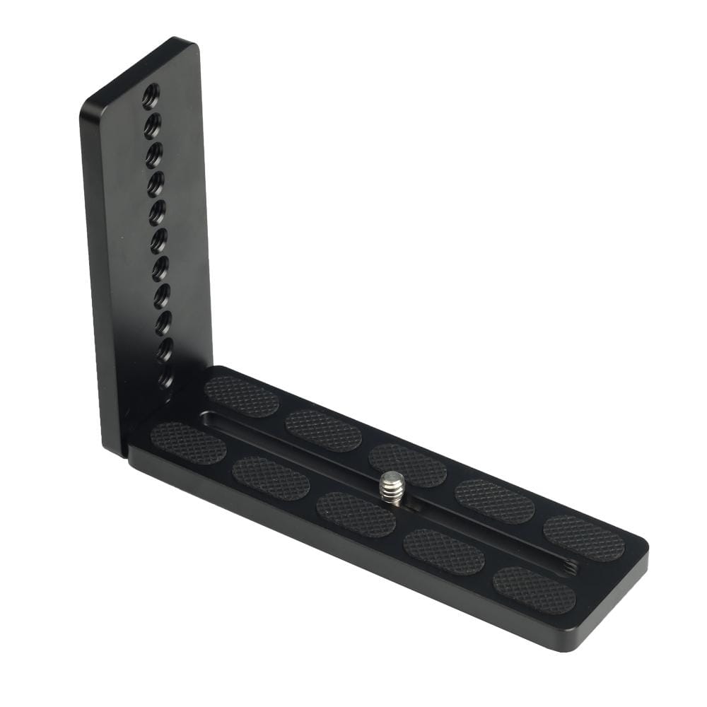 125A Universal 1/4 inch Vertical Shoot Quick Release L Plate Bracket Base Holder (Black)