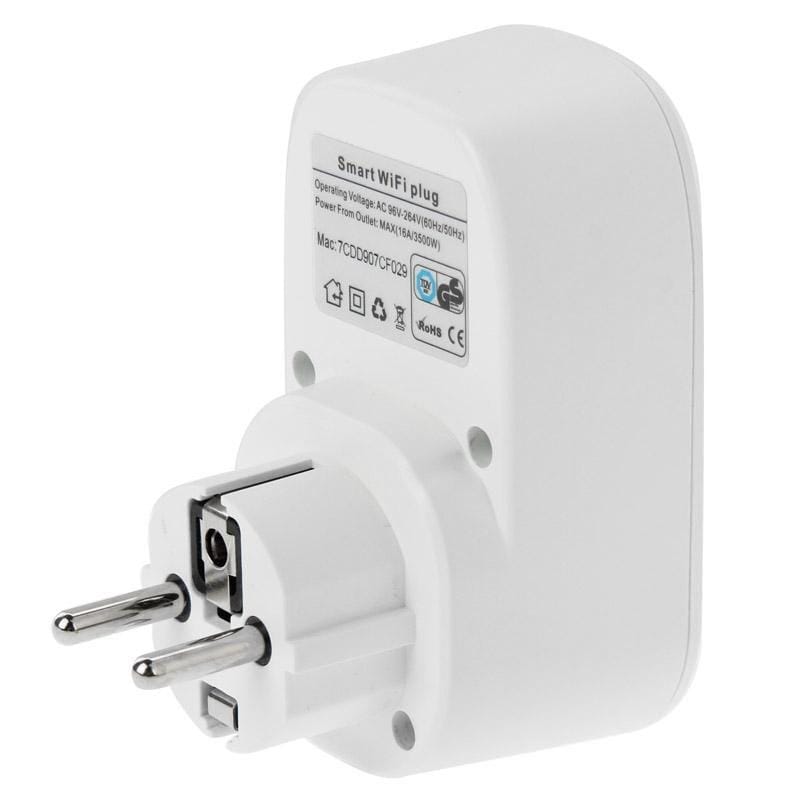 Portable Free APP Wi-Fi Home / Offices Automation Smart Wireless Power WiFi Plug, EU Plug (White)