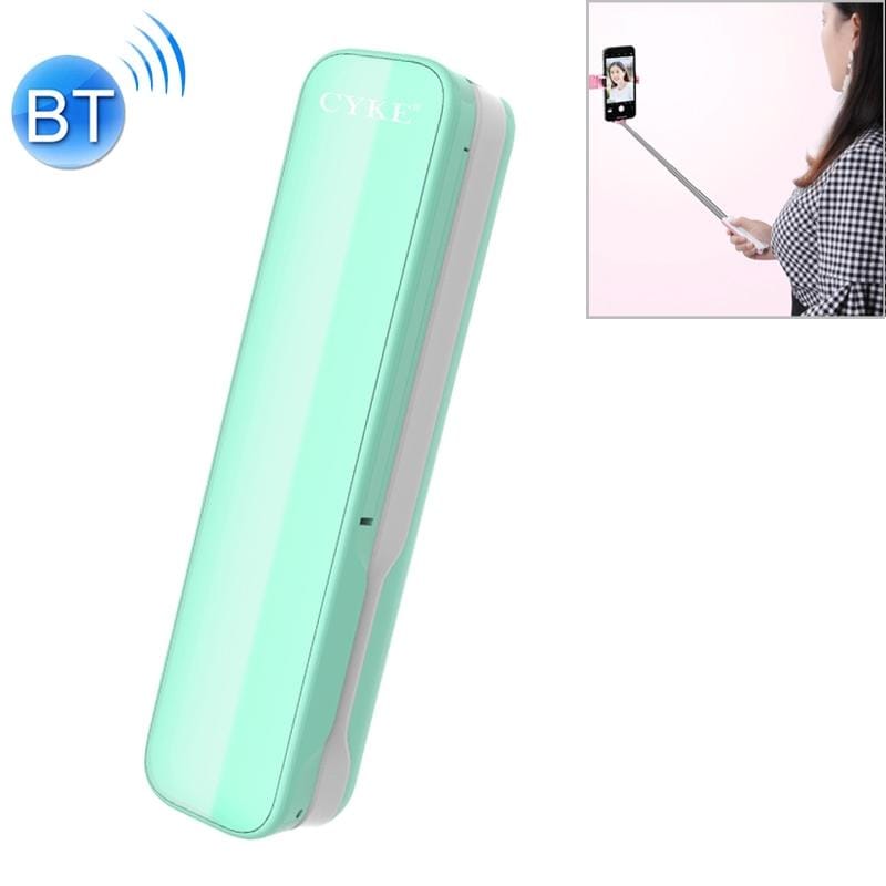 CYKE M1 Mini Universal Foldable Hidden One-piece Wireless Bluetooth Selfie Stick without Fill Light (Green)