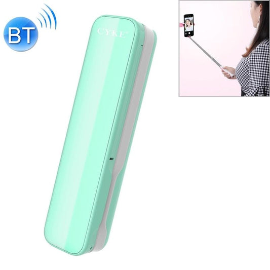 CYKE M1 Mini Universal Foldable Hidden One-piece Wireless Bluetooth Selfie Stick without Fill Light (Green)