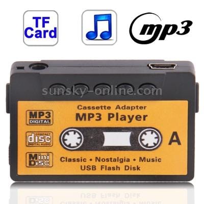 Magnetic Tape Style TF  Card Slot MP3 Player (White)