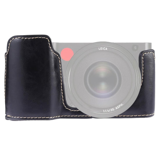 1/4 inch Thread PU Leather Camera Half Case Base for Leica TL (Black)