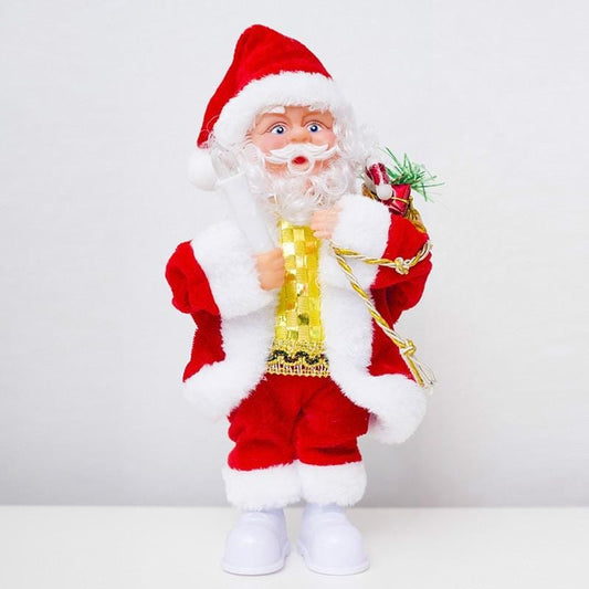 2 PCS Electric Santa Claus Creative Music Doll Lantern Santa Claus Toy Ornaments (Candle Santa )