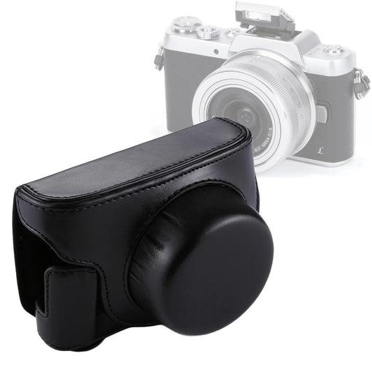Full Body Camera PU Leather Camera Case Bag with Strap for Panasonic Lumix GF7 / GF8 / GF9 (Black)