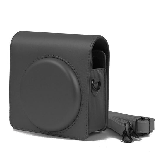 Pearly Lustre PU Leather Case Bag for FUJIFILM Instax SQUARE SQ6 Camera, with Adjustable Shoulder Strap (Black)