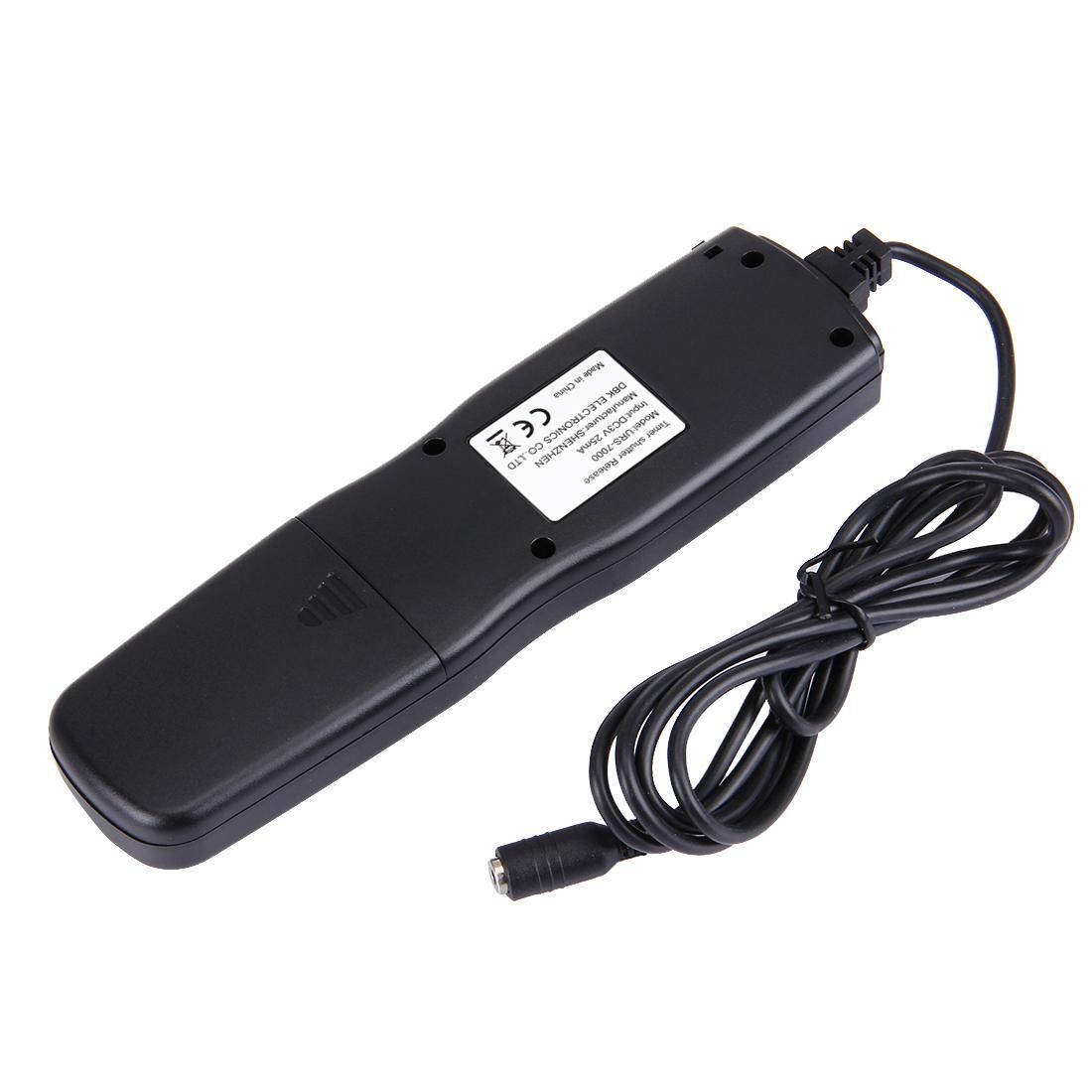 RST-7001 LCD Screen Time Lapse Intervalometer Shutter Release Digital Timer Remote Controller with C6 Cable for CANON 1000D/550D/60D, PENTAX:K20D/K200D/K10D, SAMSUNG GX-20/GX-10 Camera (Black)