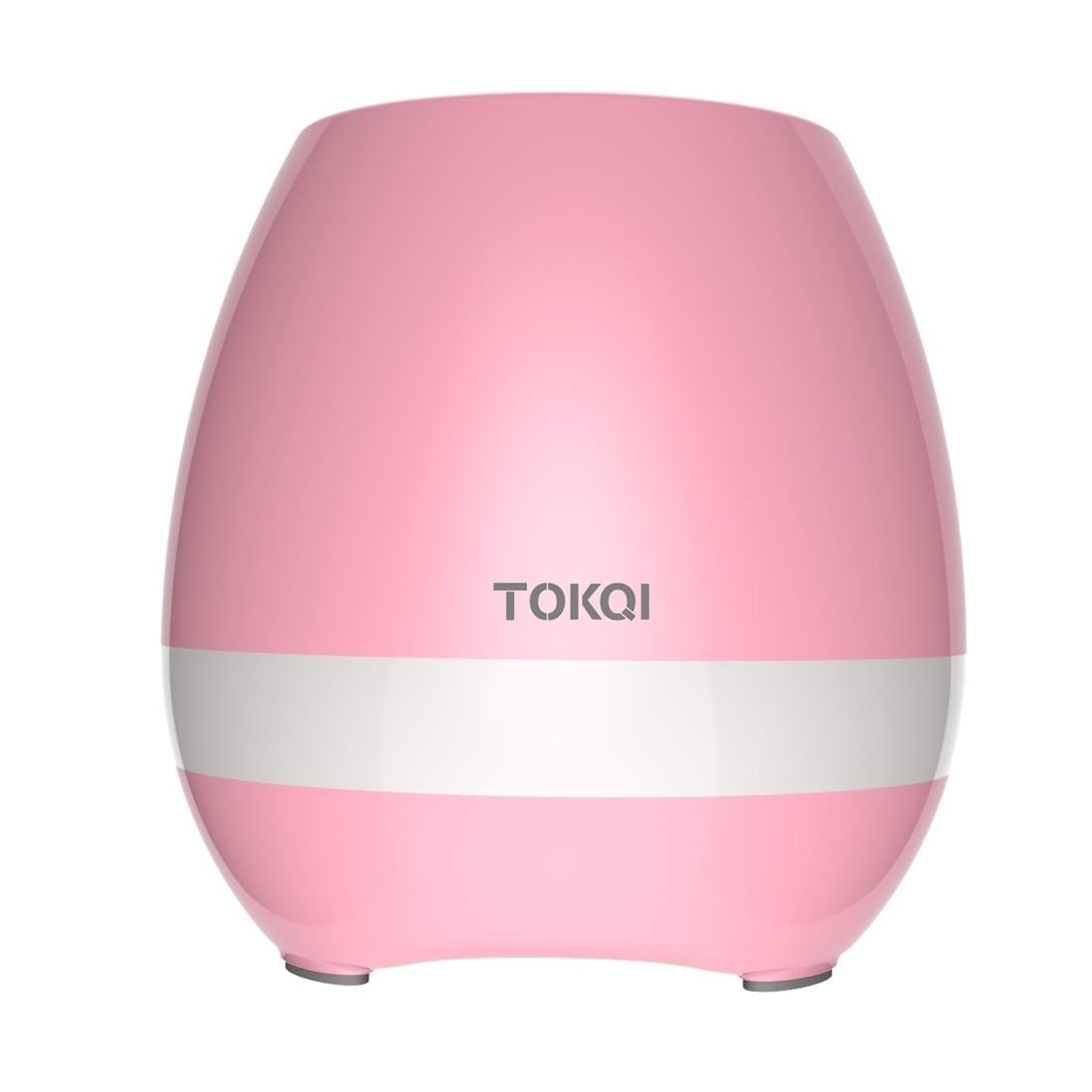 TOKQI K3 Waterproof Egg Shell Smart Bluetooth Music Flower Pot Speaker with Light Touch Plant for Home Office Decoration (Pink)