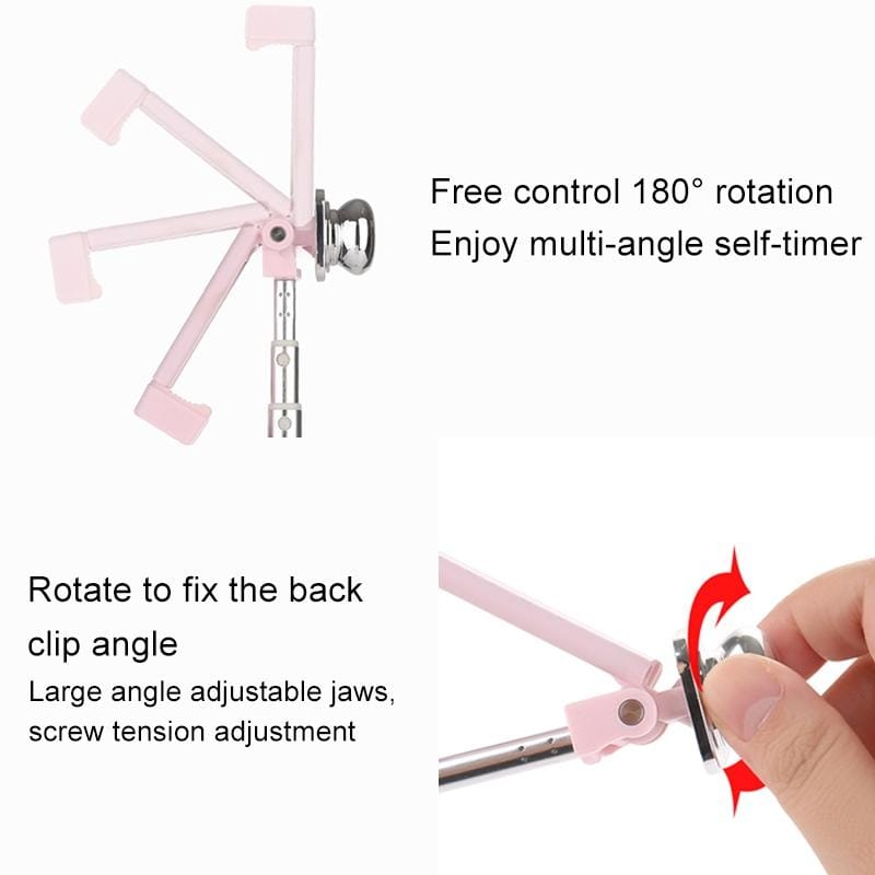CYKE S1 Universal Hidden One-piece Lipstick Shape Wireless Bluetooth Selfie Stick (Pink)