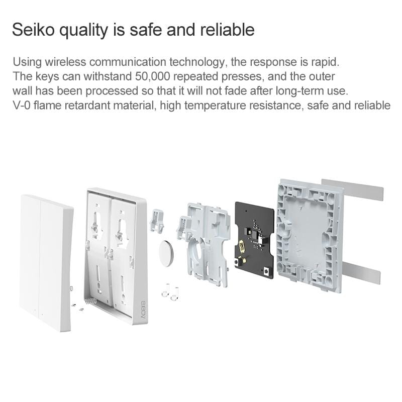 Original Xiaomi Aqara Smart Light Control Double Key Wall-mounted Wireless Switch D1