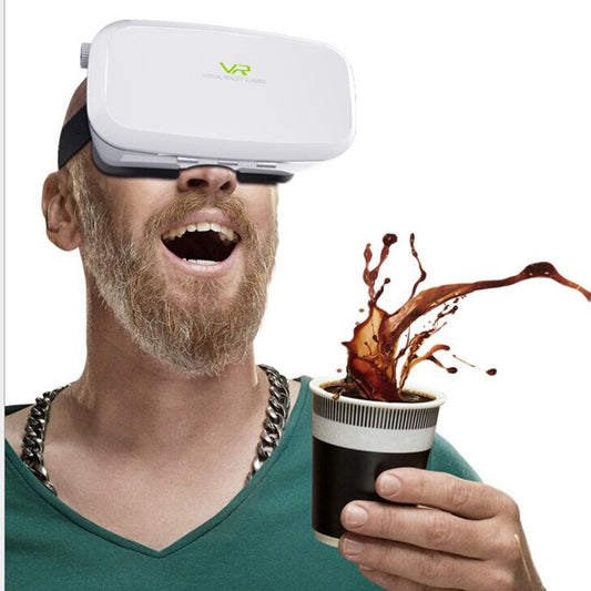 VR SHINECON Virtual Reality 3D Video Glasses for iPhone 6 Plus / Galaxy S6 etc. 3.5 inch - 6.0 inch Android iOS Smartphone (White)