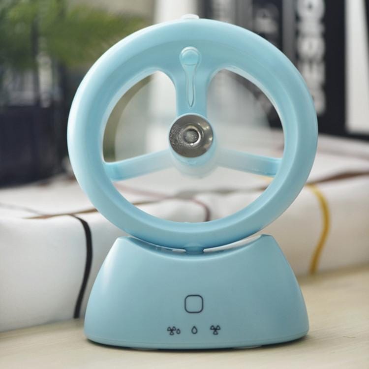Mini Beauty Spray Water Rechargeable Portable Humidifying Spray Small Fan (Blue)