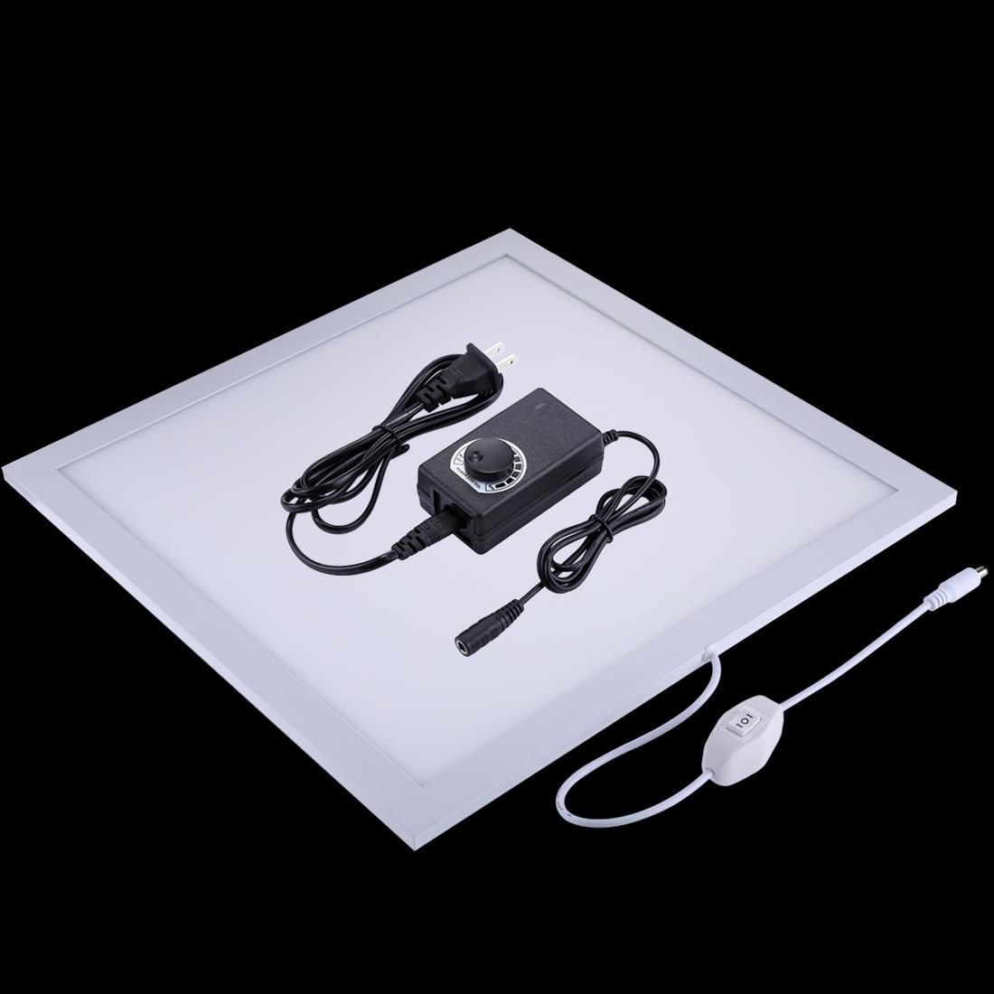 PULUZ 1200LM LED Photography Shadowless Light Lamp Panel Pad with Switch, Acrylic Material, No Polar Dimming Light, 34.7cm x 34.7cm Effective Area (Style3)