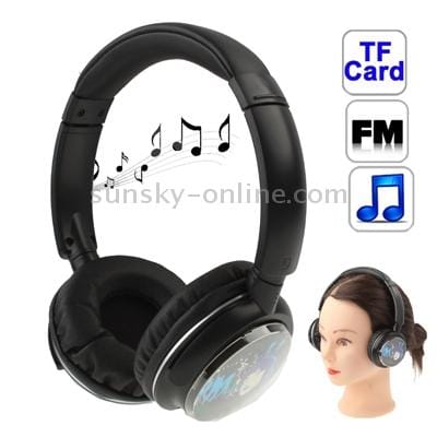 Sport MP3 Stereo Player Headset, Support TF Card / FM Radio Function (Black)