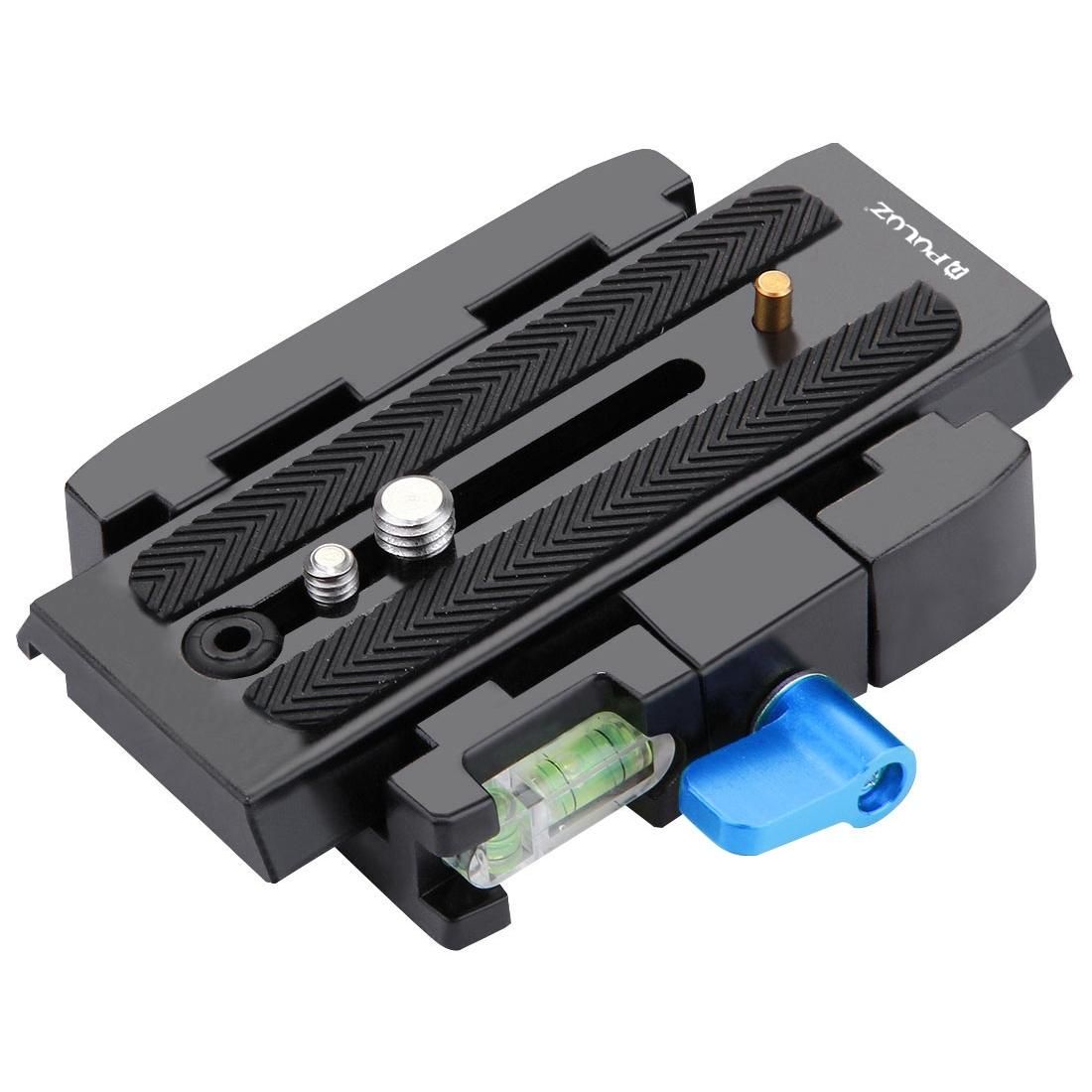 PULUZ Quick Release Clamp Adapter + Quick Release Plate for  DSLR & SLR Cameras (Black)