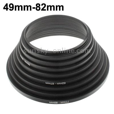 49mm-82mm Lens Stepping Ring, Include 8 Lens Stepping Rings