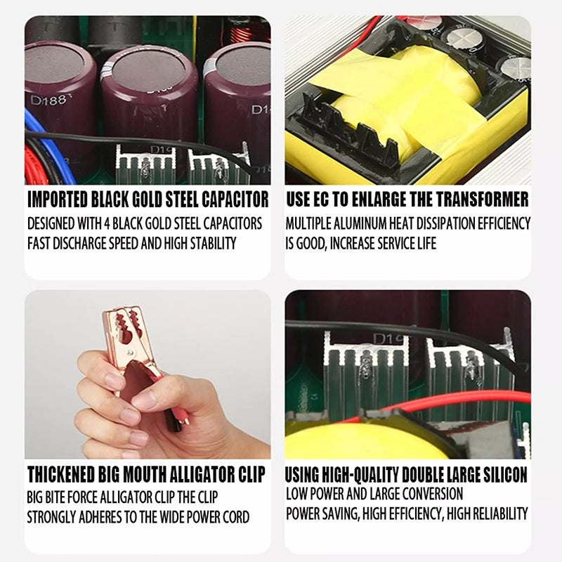 DC 12V High-power Inverter Electric Fishing Machine 98000W Battery Converter - Red