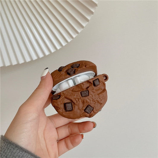 For Apple AirPods Pro/1/2/3/with Charging Case (2016)/with Wireless Charging Case (2019)/with Charging Case (2019) Earphone Box Cover Chocolate Cookies Bluetooth Earbuds Case - Brown/For AirPods 3