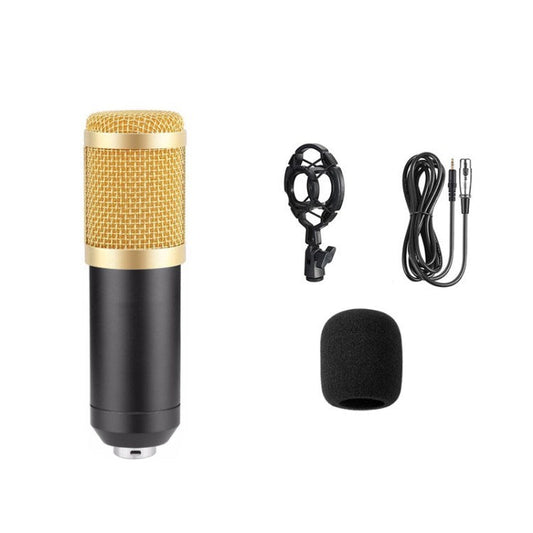 BM-800 Condenser Microphone Kit with Mount and Pop Filter for Studio Recording Broadcasting - B Set