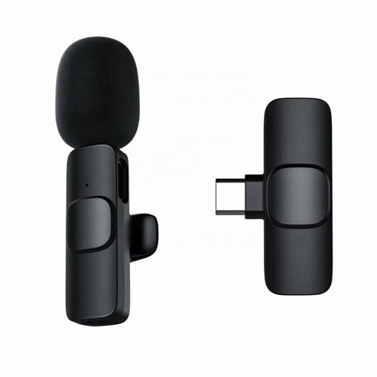 F9 Mini Wireless Lavalier Microphone System Plug Play Receiver Set for Phone Video Recording Live Stream - Type-C