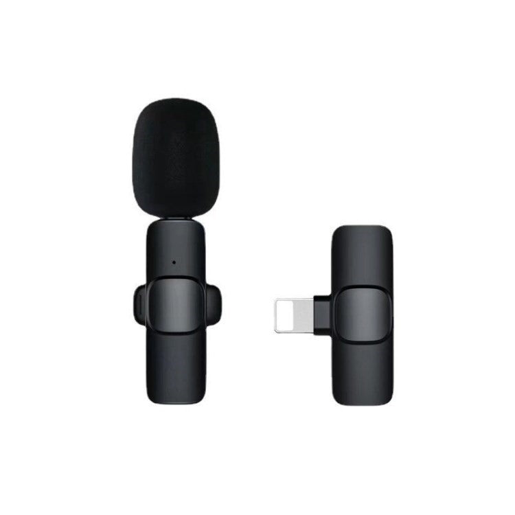 F9 Mini Wireless Lavalier Microphone System Plug Play Receiver Set for Phone Video Recording Live Stream - For Apple