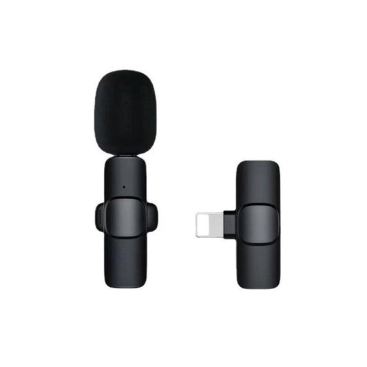 F9 Mini Wireless Lavalier Microphone System Plug Play Receiver Set for Phone Video Recording Live Stream - For Apple