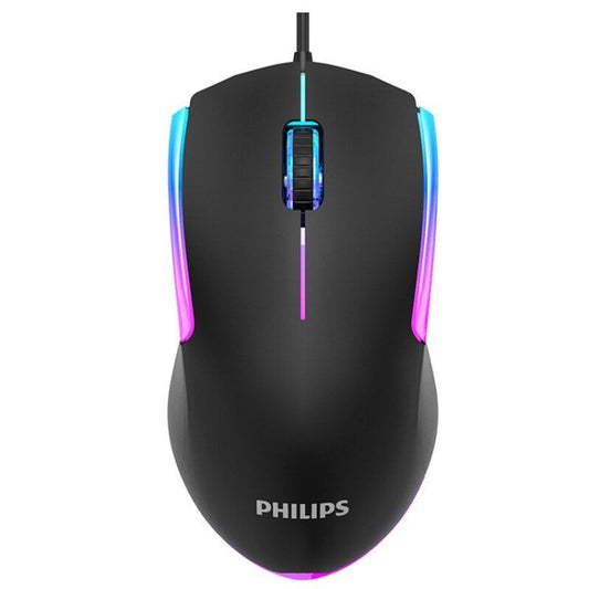 PHILIPS SPK9314 Portable Wired Mouse Laptop Desktop Optical Computer Luminous Mouse with Ergonomic Design
