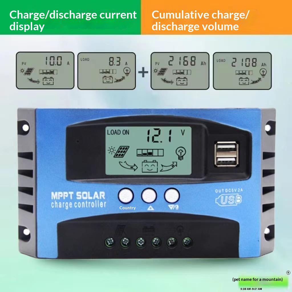 MPPT Solar Charge Controller LCD Display 12V / 24V Solar Panel Charger Regulator - 40A