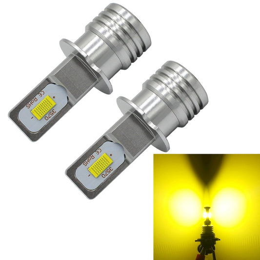 2 PCS H3 72W 1000LM 6000-6500K Super Bright Car Fog Light LED Bulbs, DC 12-24V(Yellow Light)