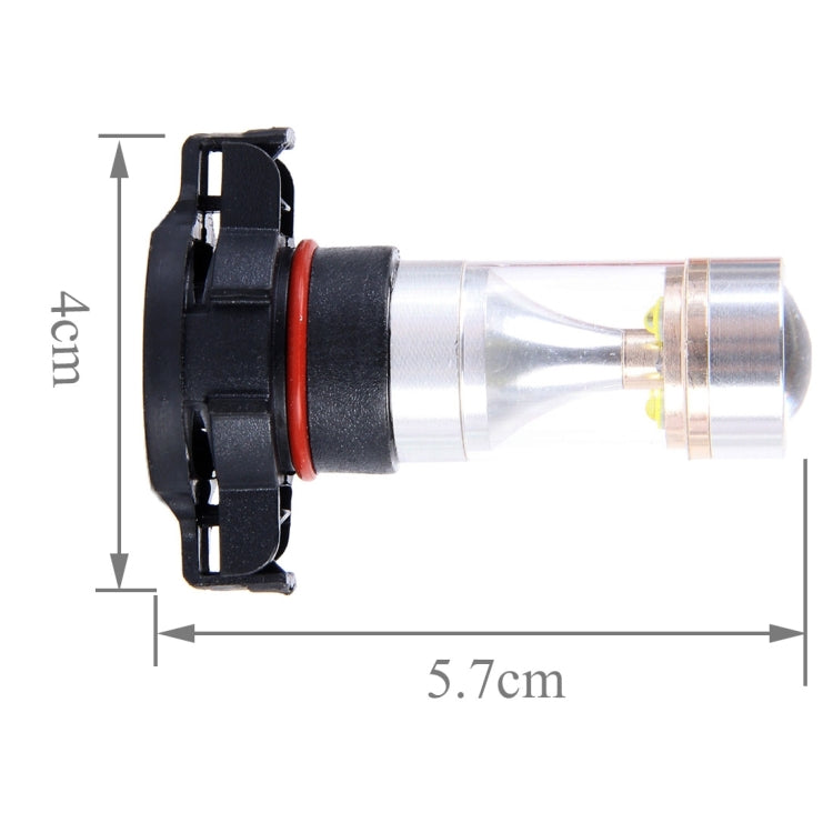 2 Pieces  12-24V H16 LED 100W Car Fog Driving DRL Light Bulb 6000K White