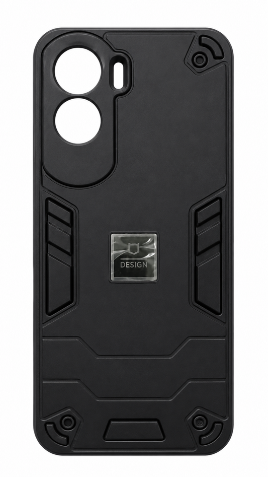For Honor 90 Lite Shockproof Holder Phone Case(Black)