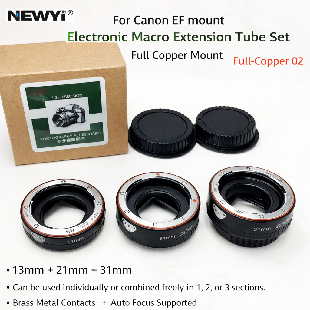 Macro Extension Tube Set 3-Piece 13mm+21mm+31mm Auto Focus Extension Tube Rings for Ca150n EOS Camera Body and Lens of The 35mm SLR for Ca150n all EF and EF-S Lenses