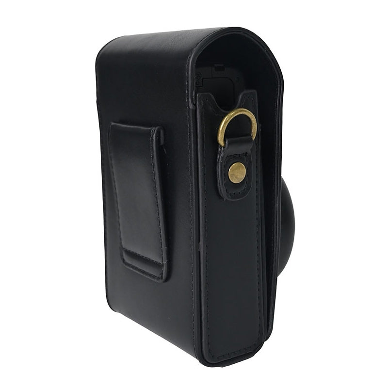 Uniqkart for Ricoh GR / GR II / GR III / GR IIIx Camera Bag Vintage PU Leather Digital Camera Protective Cover with Shoulder Strap - Black