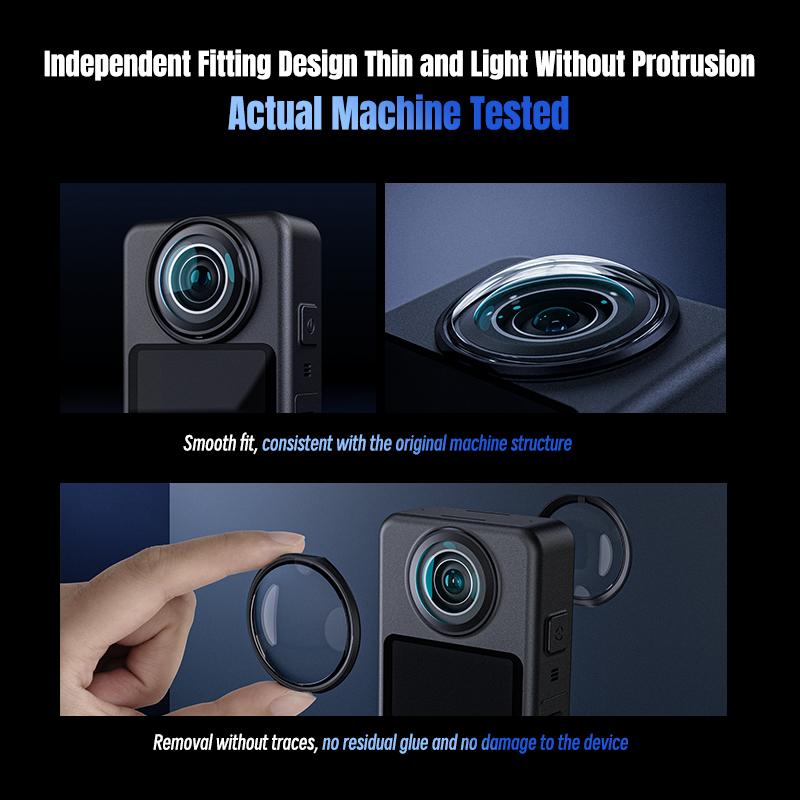 For DJI Osmo 360 STARTRC Lens Guard PC Protective Cover (Black)