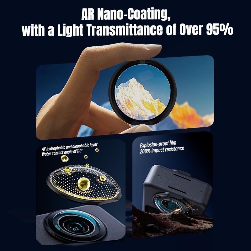 For DJI Osmo 360 STARTRC Lens Guard PC Protective Cover (Black)