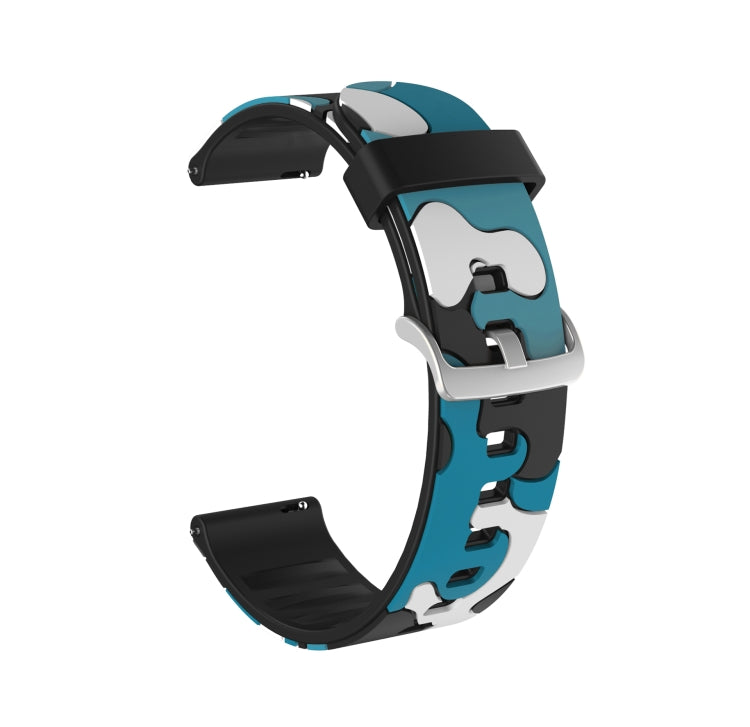 Camouflage Silicone Replacement Wrist Strap Watchband with Silver Buckle, 20mm For Amazfit GTR 2 / GTR 42mm, 20mm For Amazfit GTR 42mm, 20mm For Amazfit GTS / GTS 2