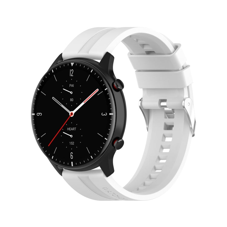 For Amazfit GTR 2e / GTR 2 22mm Silicone Replacement Strap Watchband with Silver Buckle, For Amazfit GTR 2e