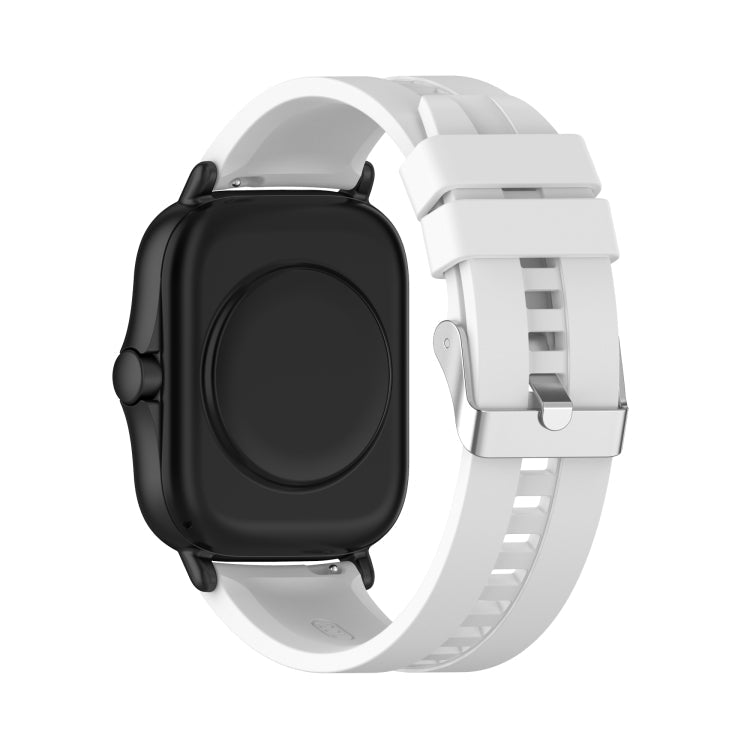 For Amazfit GTS 2e / GTS 2 20mm Silicone Replacement Strap Watchband with Silver Buckle, For Amazfit GTS 2e