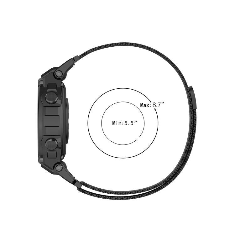 Milanese Magnetic Metal Replacement Strap Watchband, For Amazfit T-Rex Pro / Amazfit T-Rex