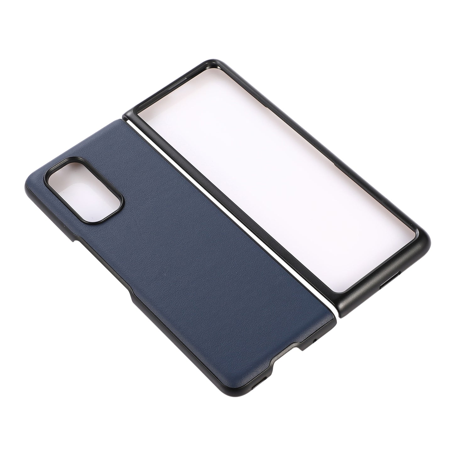For Xiaomi Mi Mix Fold Genuine Leather Lambskin Texture Folding Protective Case(Blue)