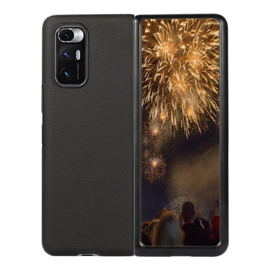 For Xiaomi Mi Mix Fold Genuine Leather Folding Protective Case(Black)