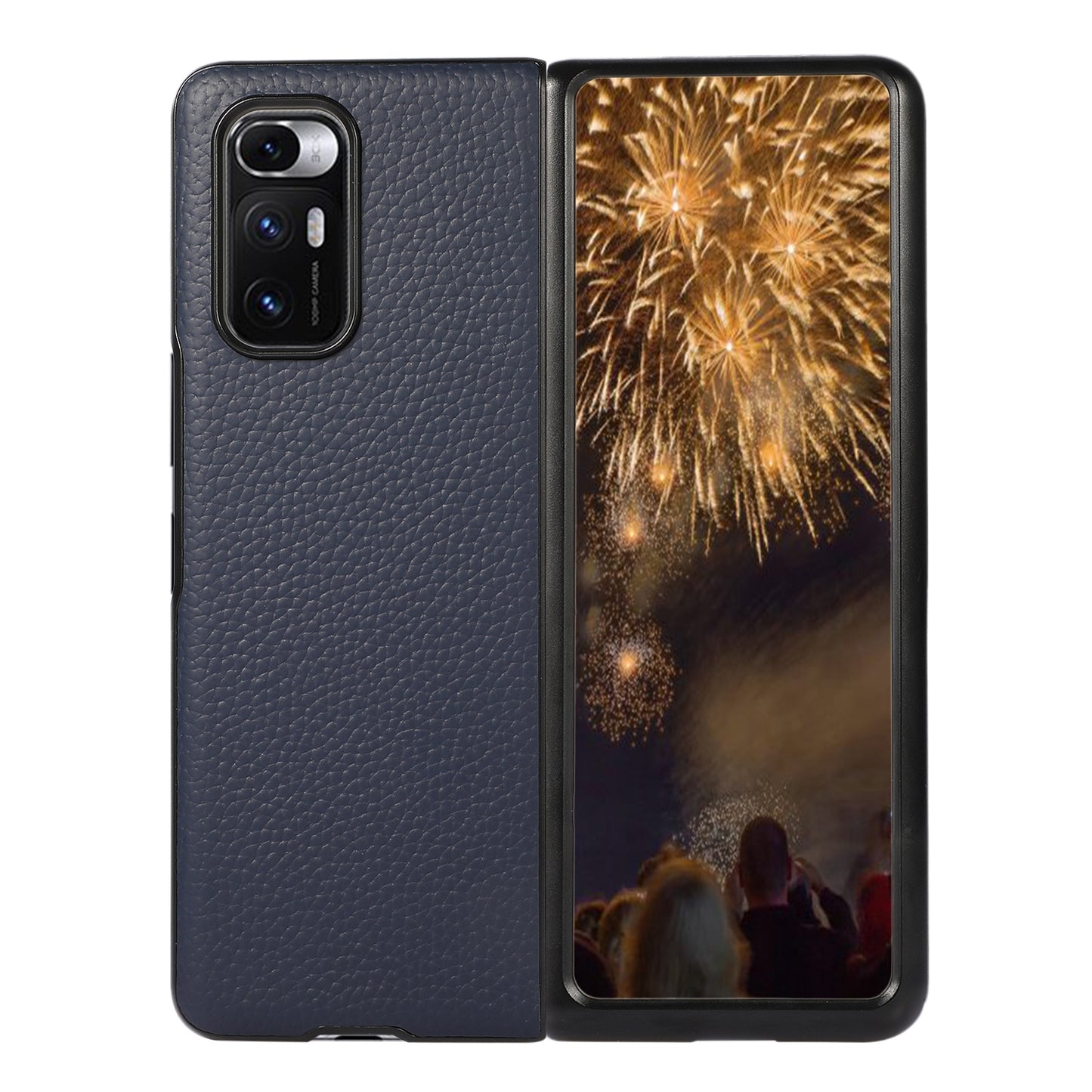 For Xiaomi Mi Mix Fold Litchi Texture Leather Folding Protective Case(Blue)
