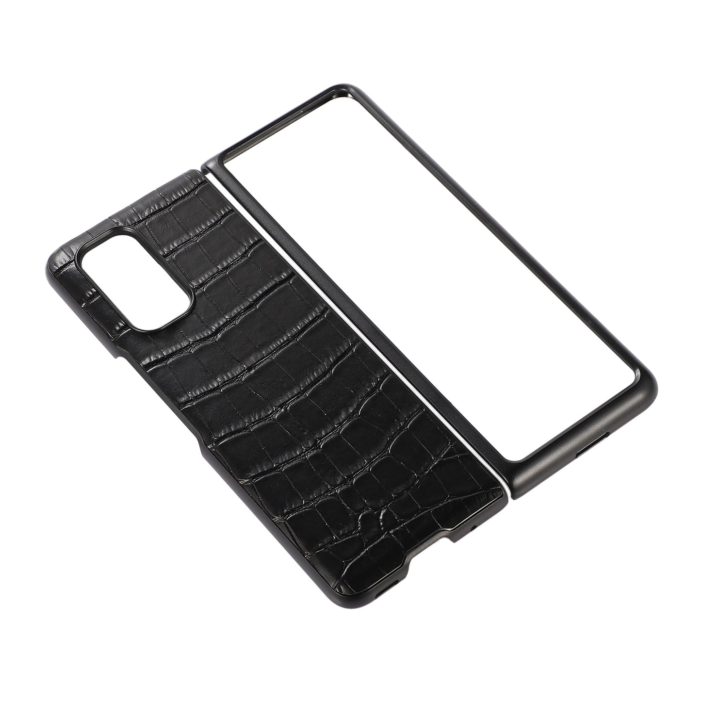 For Xiaomi Mi Mix Fold Crocodile Texture Leather Folding Protective Case(Black)
