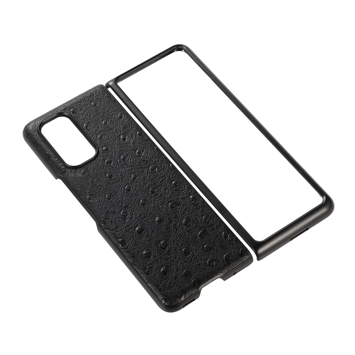 For Xiaomi Mi Mix Fold Ostrich Texture Leather Folding Protective Case(Black)
